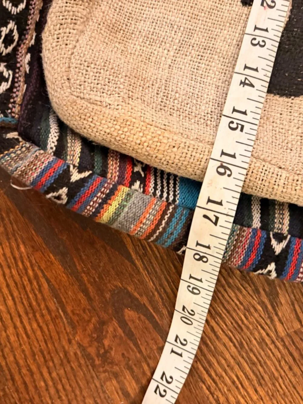 Bohemian Striped Backpack with Tree Design